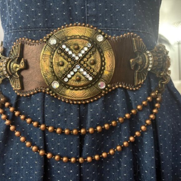 Leatherock Embellished Leather Belt - Picture 5 of 8